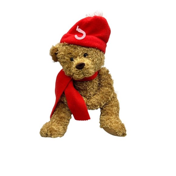 American Greeting Christmas Bear Puppet Card Holder 13" Soft Plush Animal - Picture 2 of 10